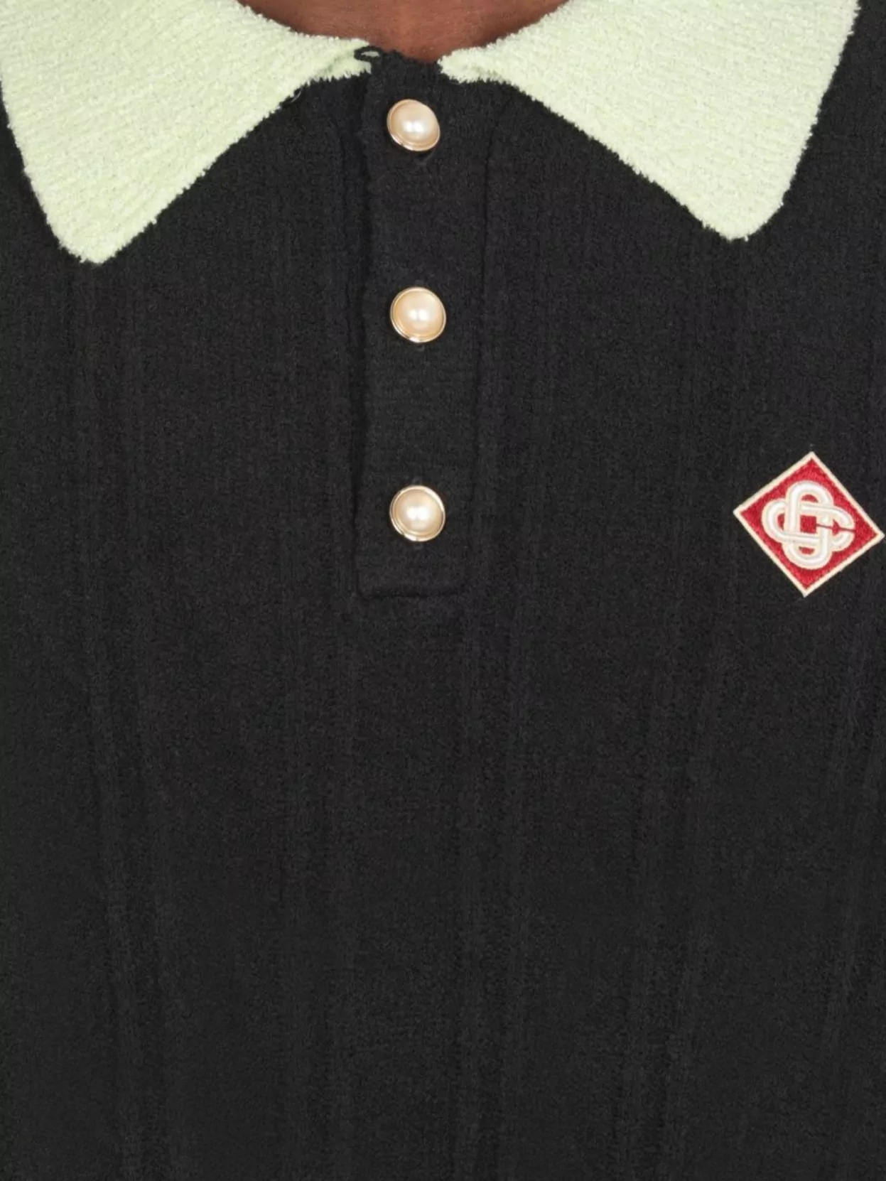Casablanca Cotton Polo Shirt With Contrasting Collar