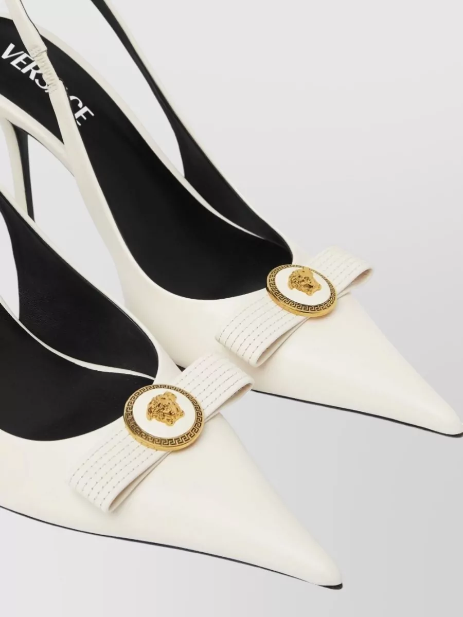 Versace Leather High-Heel Pumps