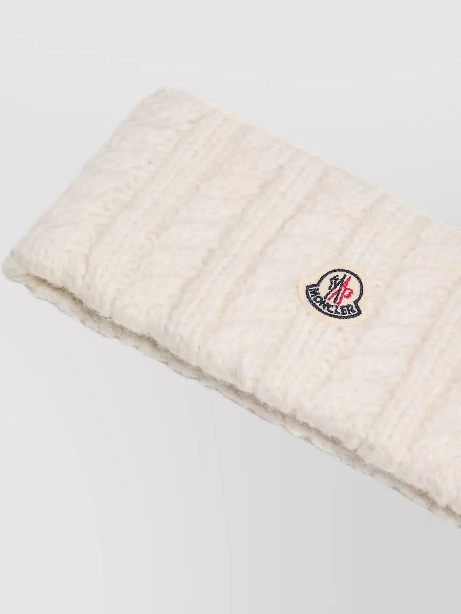 Moncler Alpaca-Blend Cable-Knit Ribbed Headband