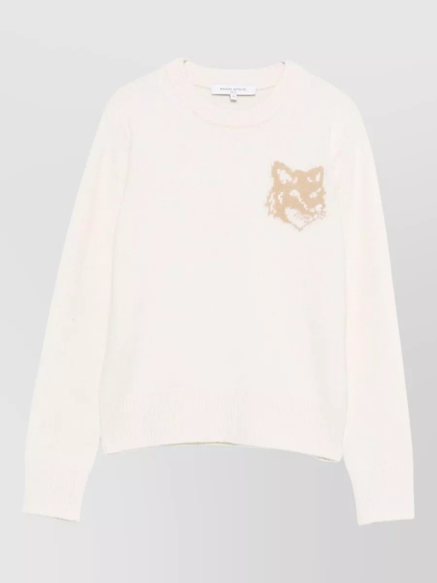 Maison Kitsuné merino wool regular-fit crewneck sweater