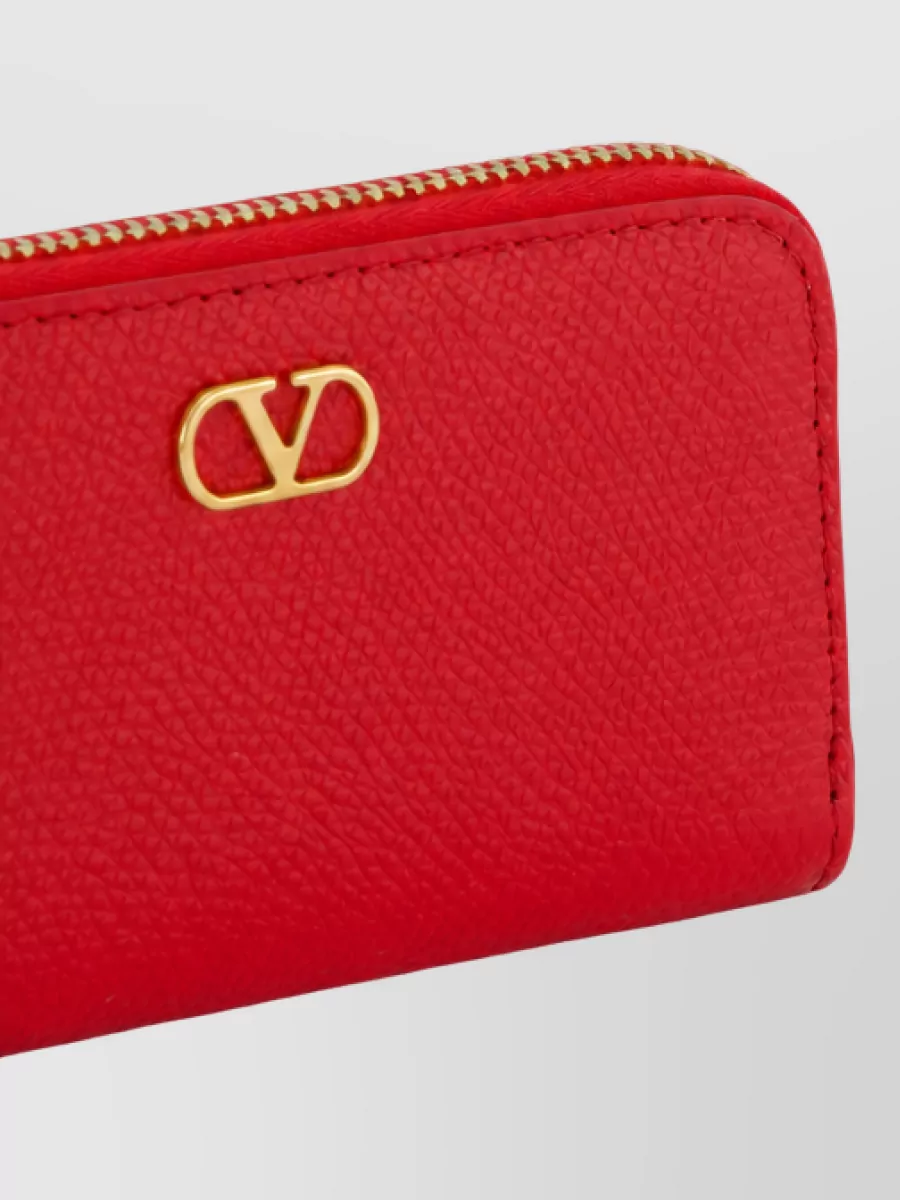 Valentino Garavani Leather Zip-Around Purse