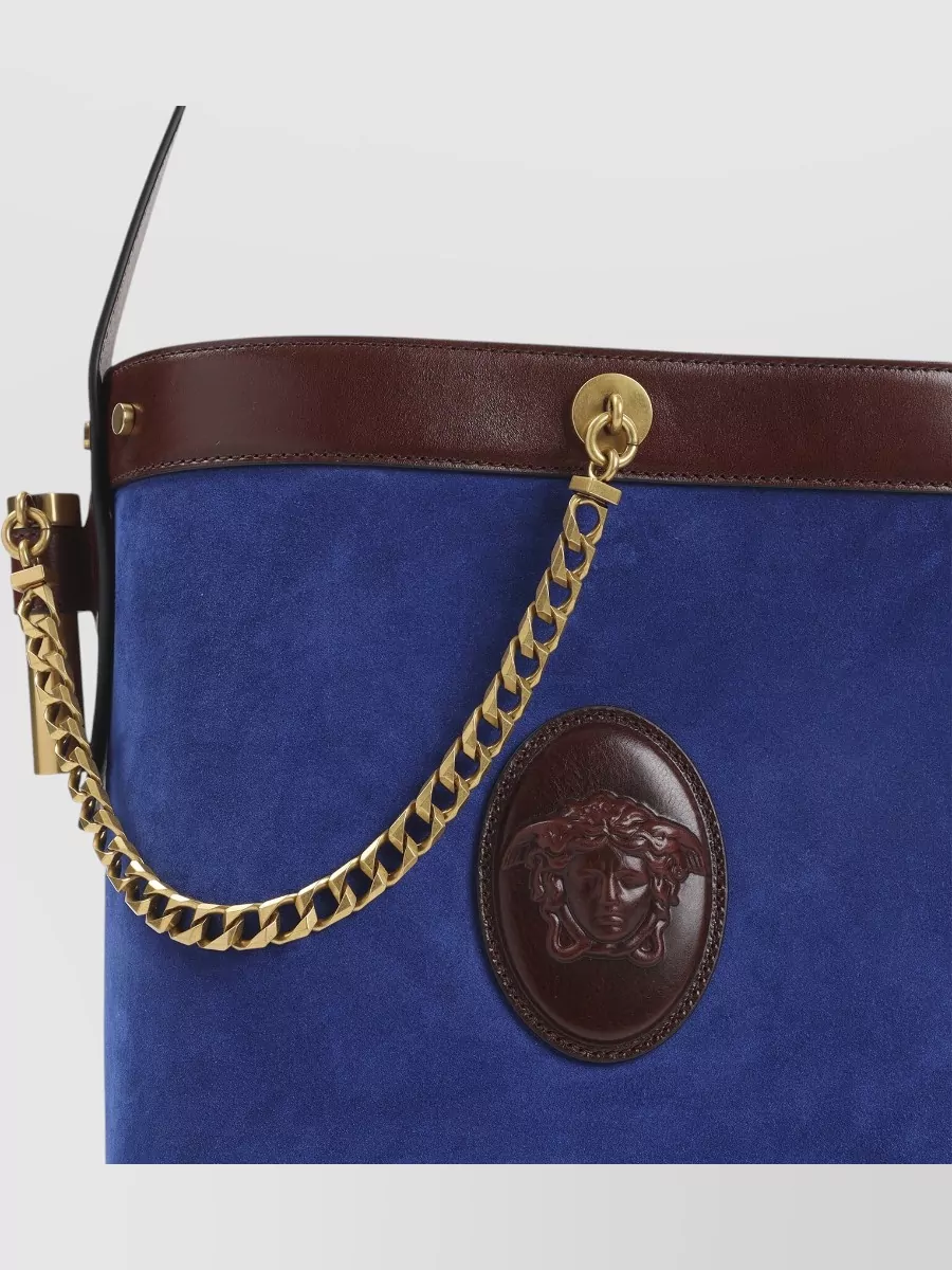 Versace Small Leather Bucket Bag