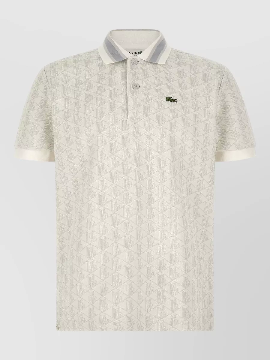 Lacoste jacquard monogram polo shirt