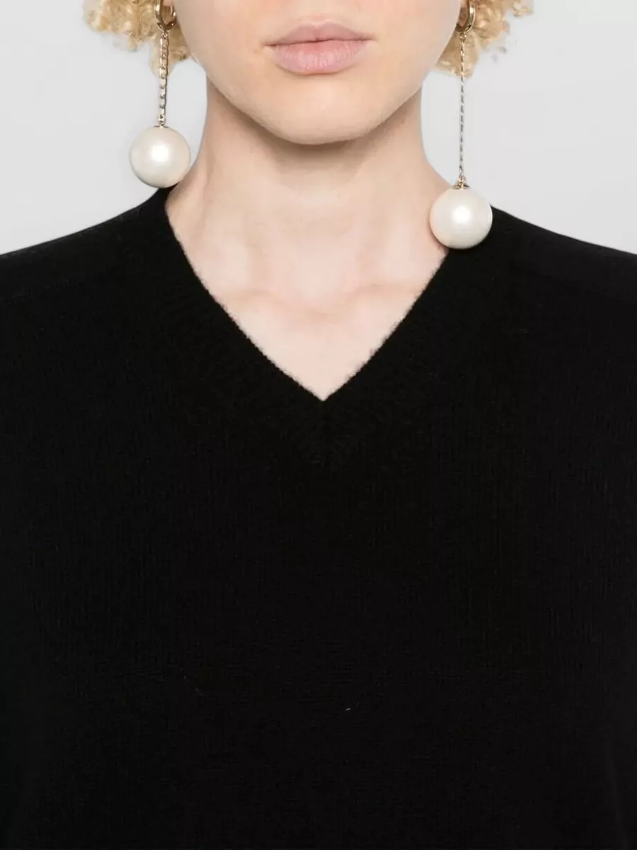 Loulou Studio Cashmere Boxy V-Neck Sweater