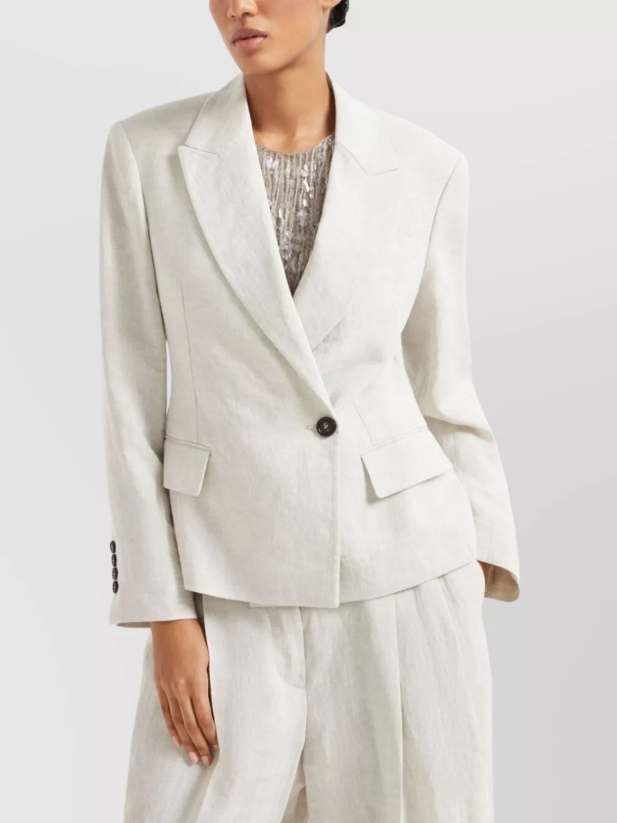 Brunello Cucinelli Embellished Jewellery Blazer Long Sleeves