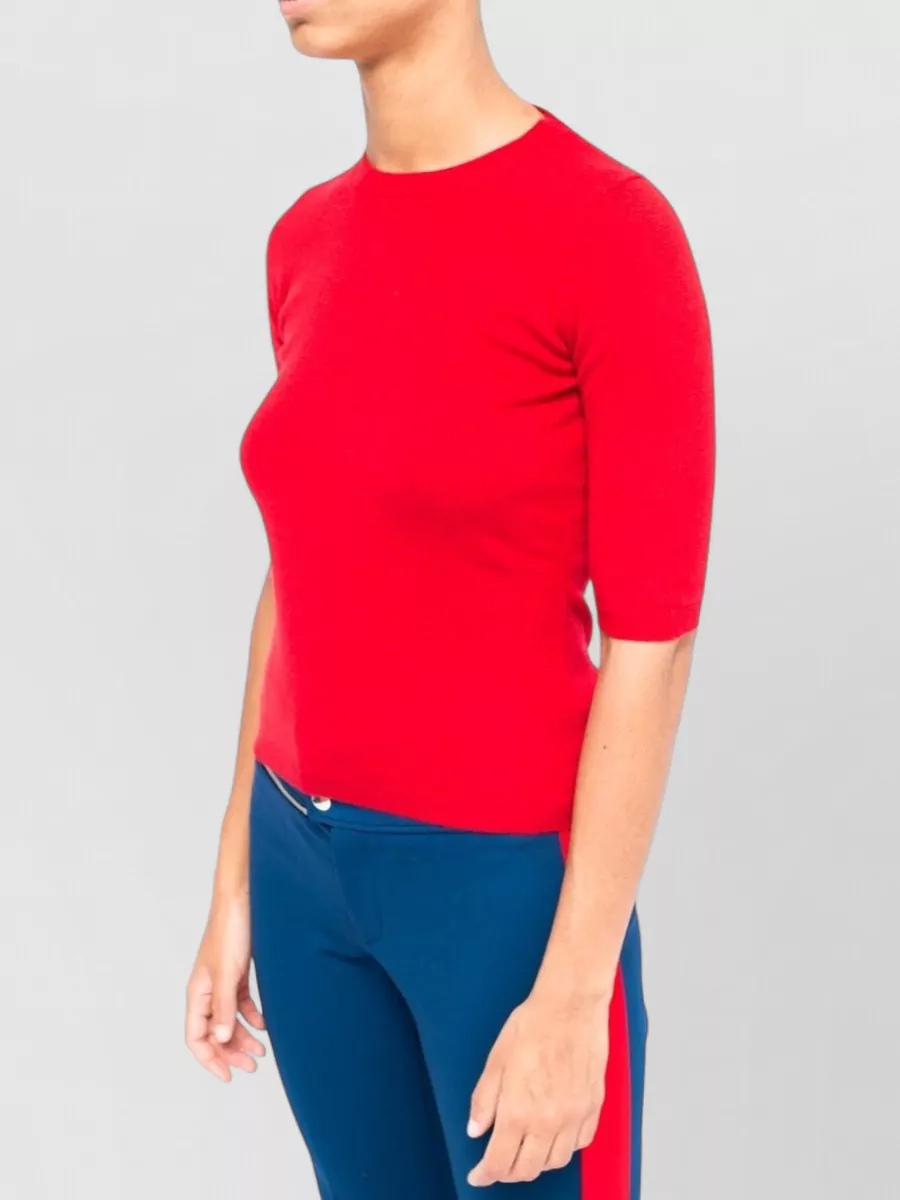 La Rose Cashmere 3/4-Sleeve Knit Top