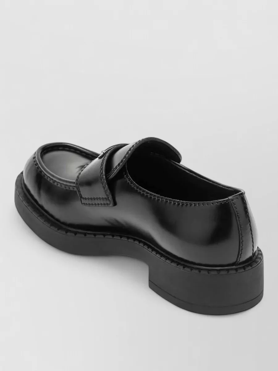 Prada leather loafers