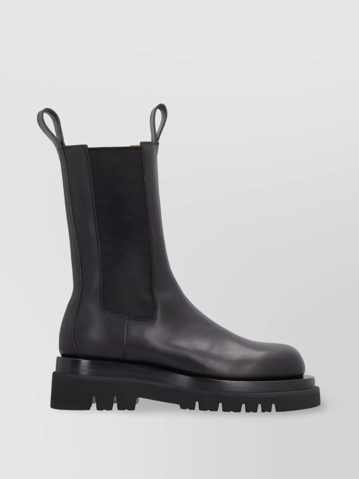 Shop Bottega Veneta Versatile Round Toe Ankle Boots With Elasticated Side Panels In Black