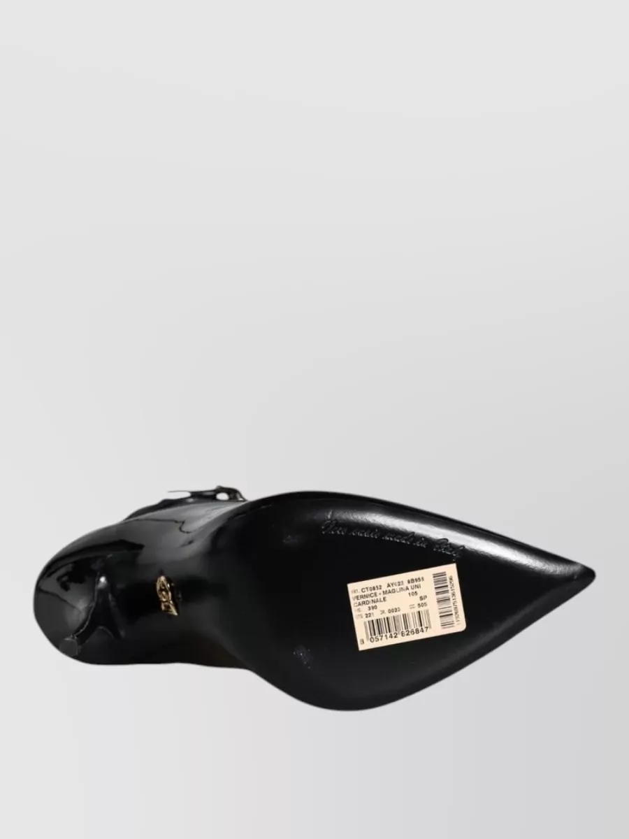 Dolce&Gabbana Patent Leather Sock Ankle Boots