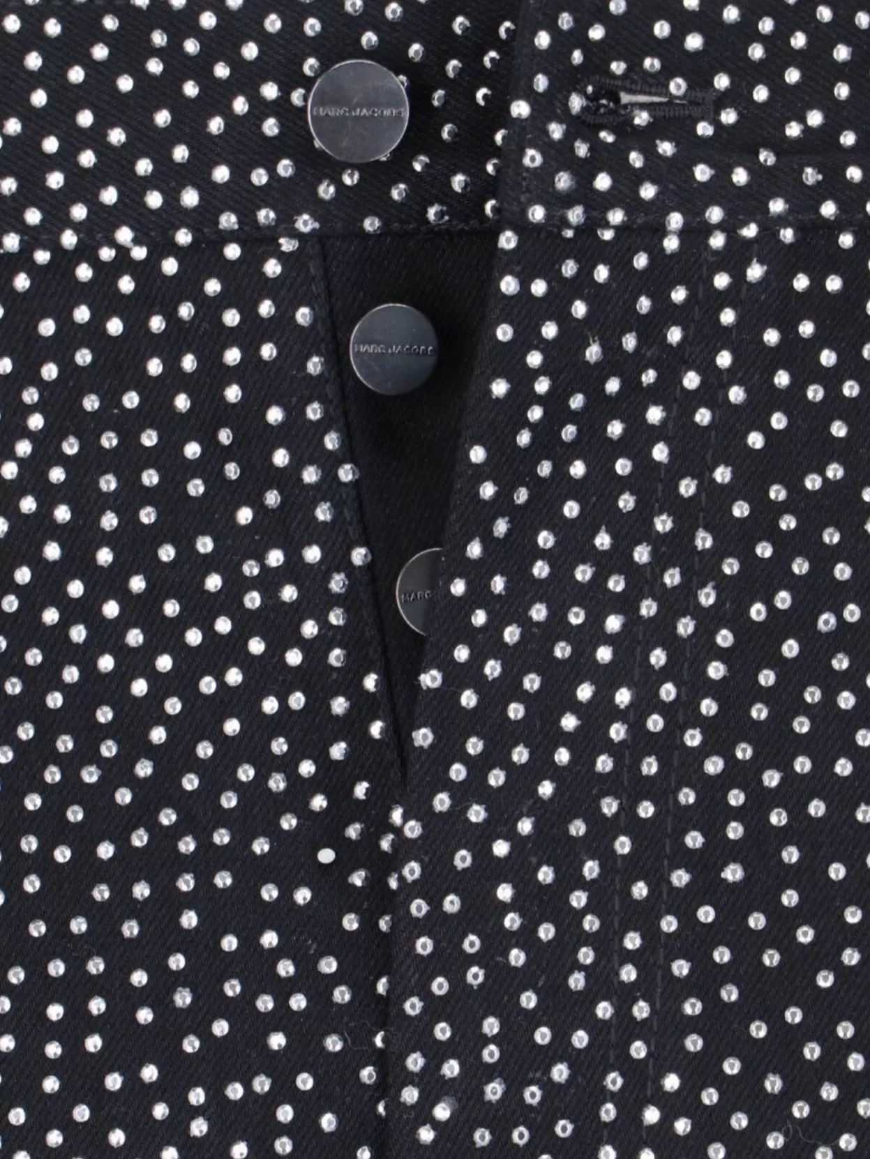 Marc Jacobs Straight Leg Trousers Polka Dot Pattern In Black