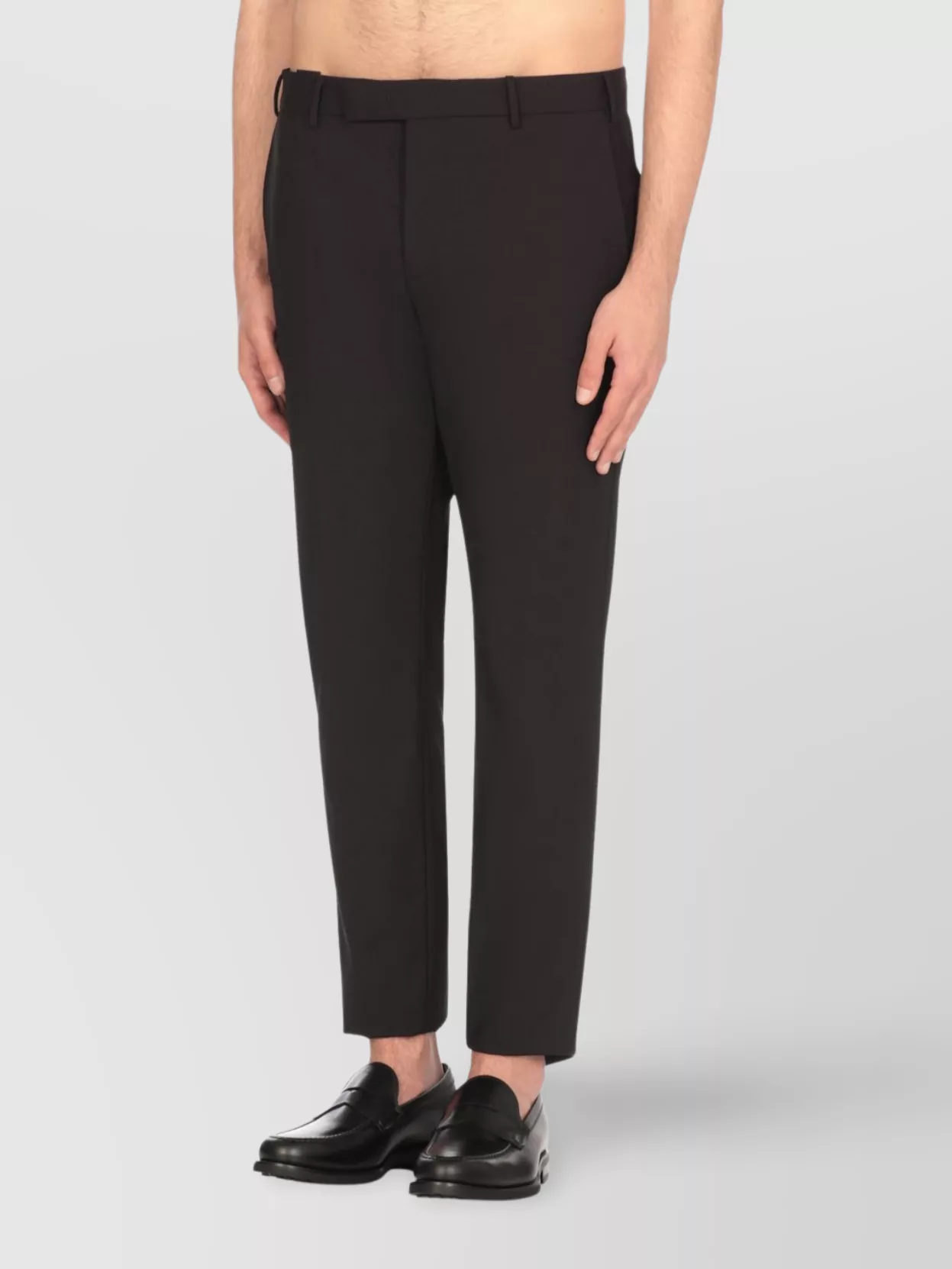 Pt Torino Straight Wool Tailored Trousers