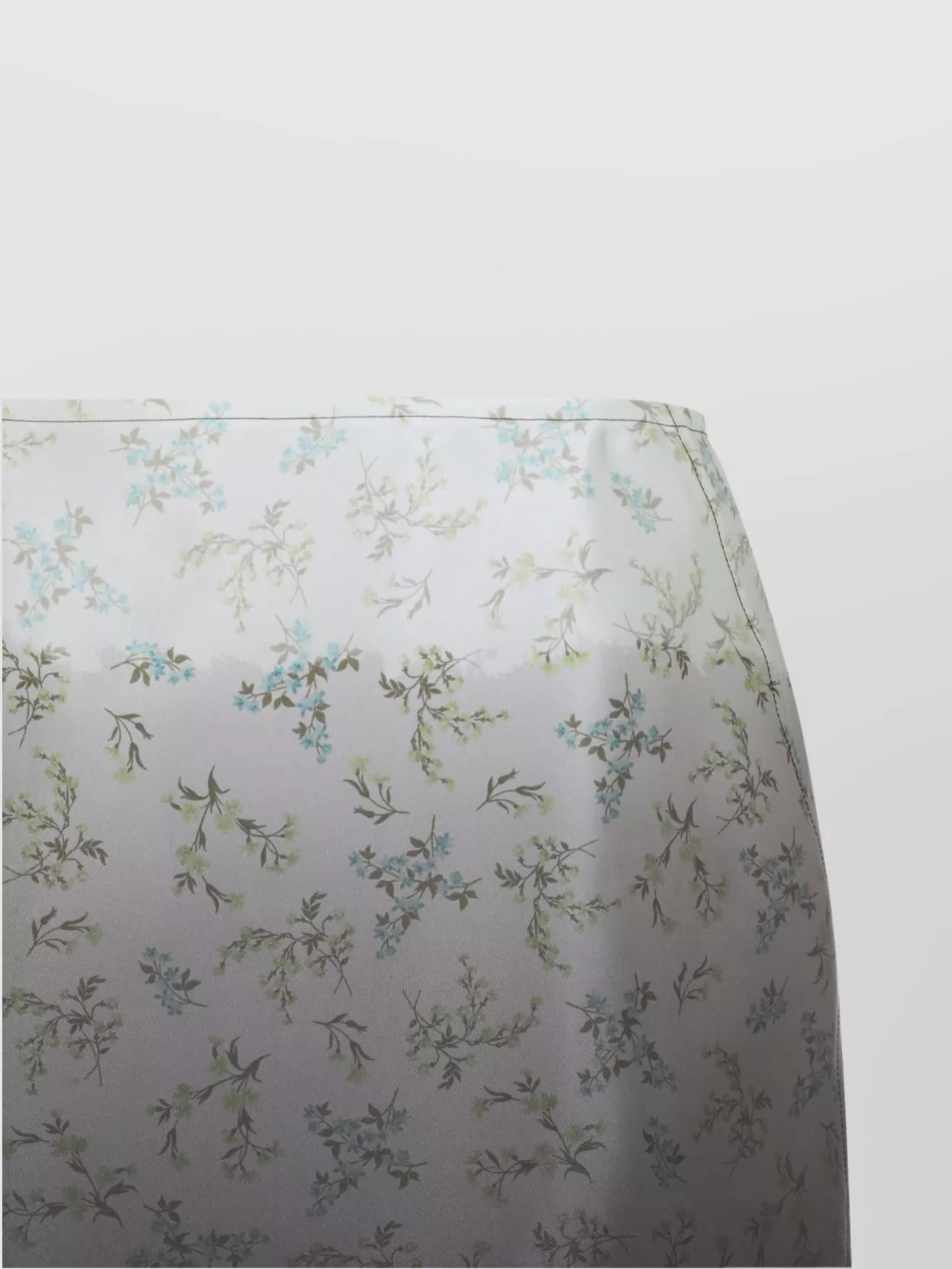 Jil Sander High Waist Midi Skirt With Floral Design