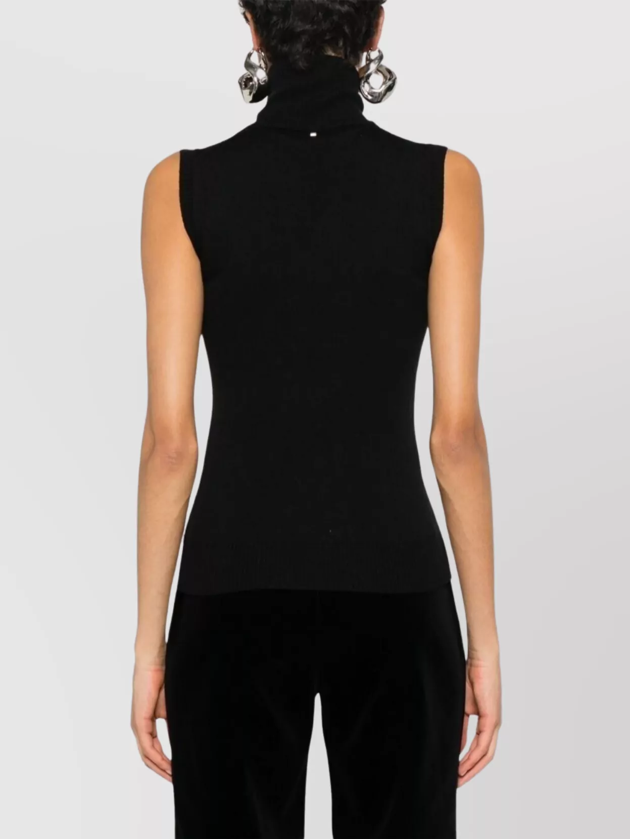Sportmax Fitted Turtleneck Sleeveless Knitwear Top