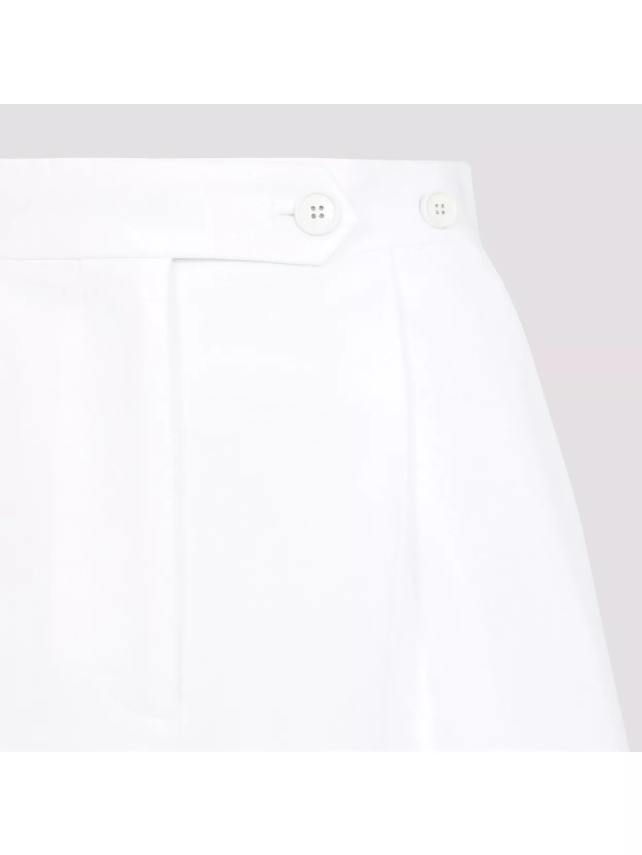 Givenchy Womens White Pleated Two-slip-pockets Wide-leg High-rise Cotton Trousers