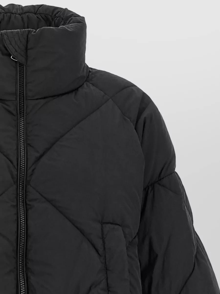 Weekend Max Mara Down Diamond Quilted Cropped High Neck Puffer Jacket