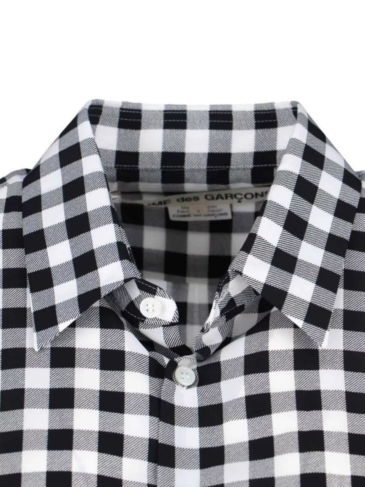 Comme Des Garçons Checked Long Sleeve Top For Casual Wear