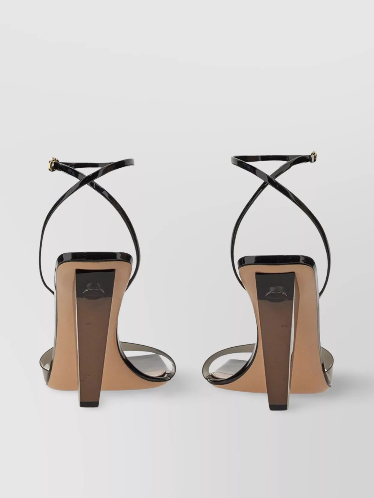 GIANVITO ROSSI TRANSPARENT STRAPS OPEN TOE SANDAL