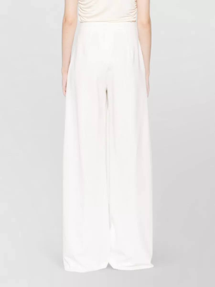 Max Mara High Waist Trousers Side Pockets Wide Leg