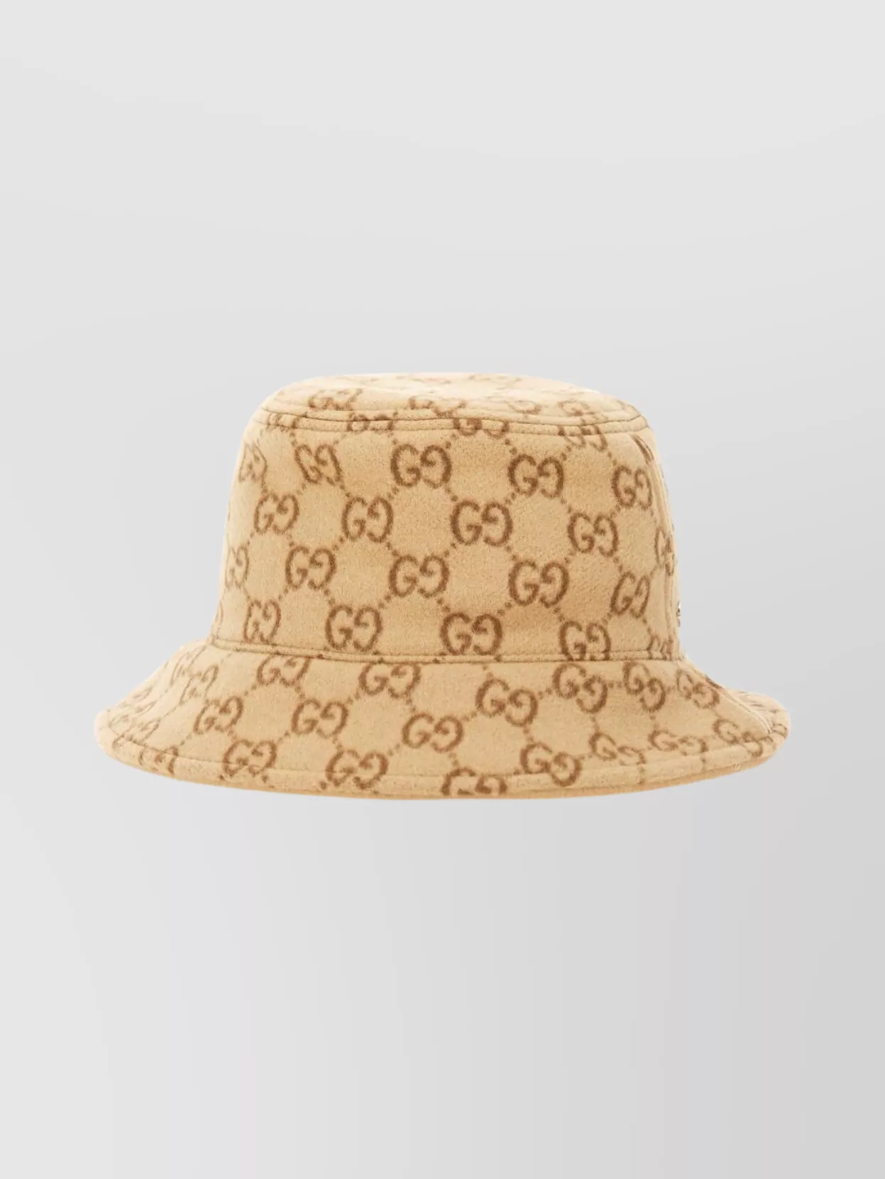 Gucci Wide Brim Soft Texture Hat In Brown