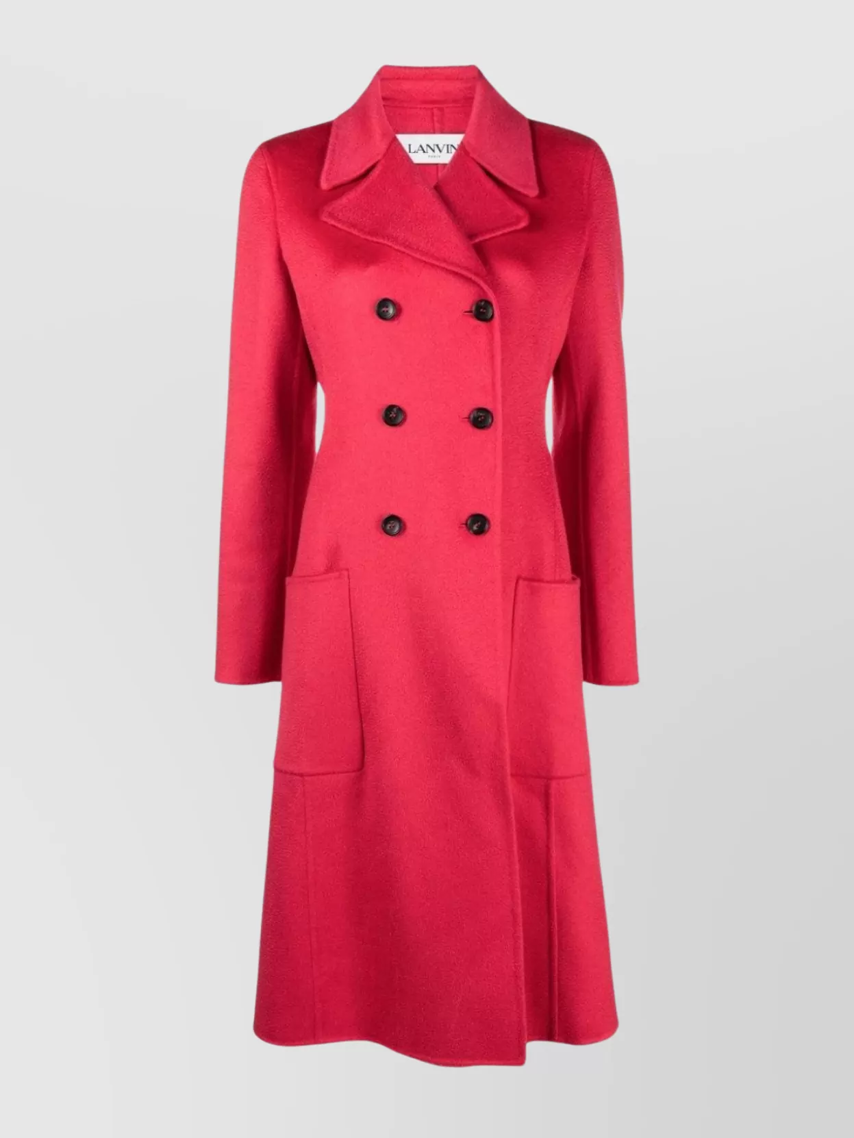 Shop Lanvin Sophisticated Double-breasted Mid-length Coat In Pink