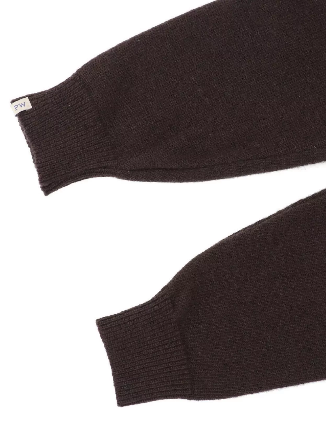 Paloma Wool Cozy Knit Scarf Ribbed Cuffs In Brown