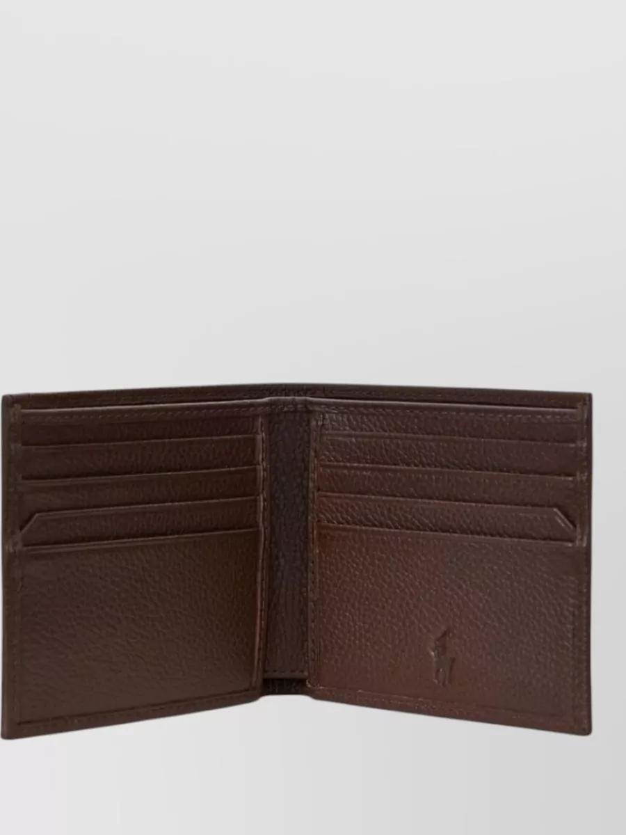 Ralph Lauren Logo Wallet Textured Finish Accessory