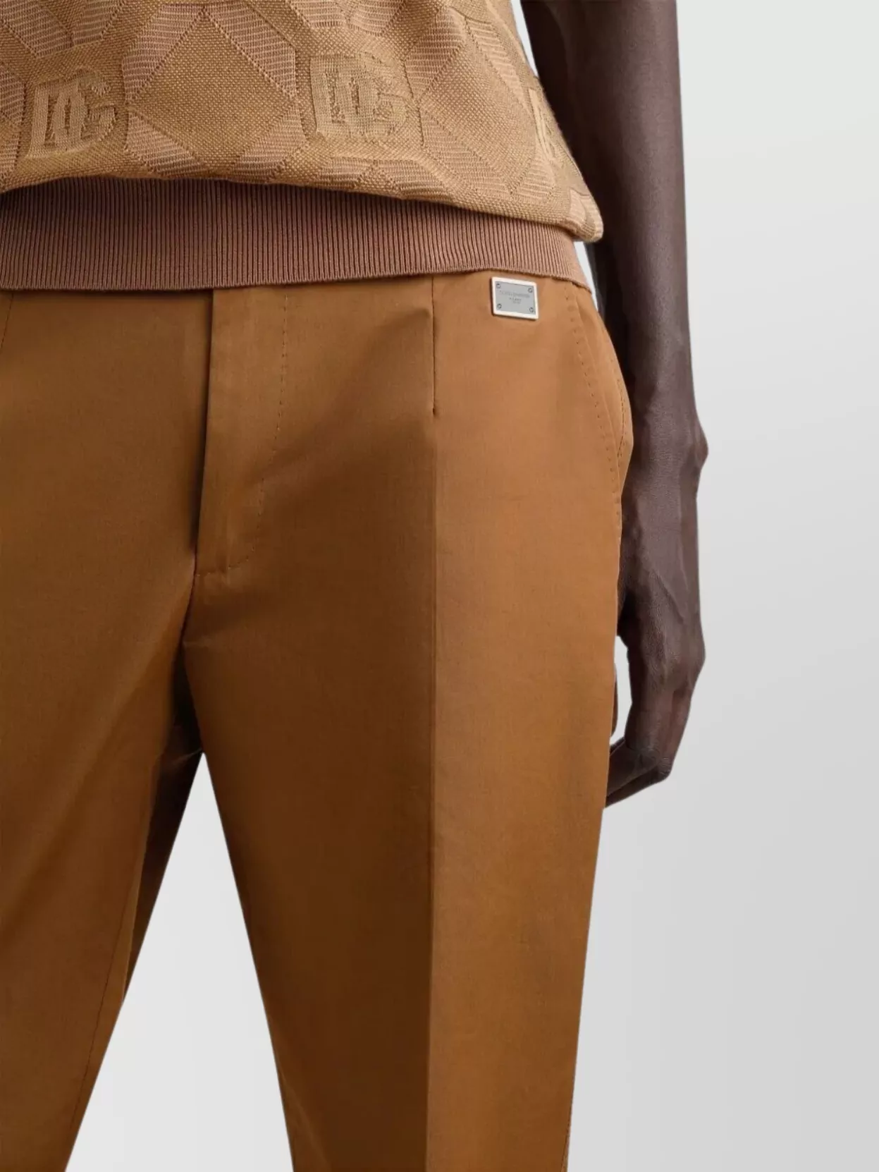 Dolce&Gabbana Cotton Trousers Featuring Belt Loops