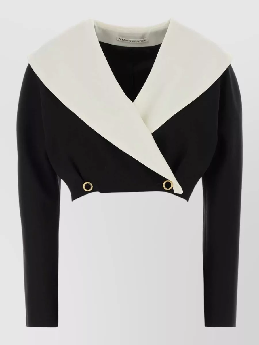 Alessandra Rich wool crepe blazer