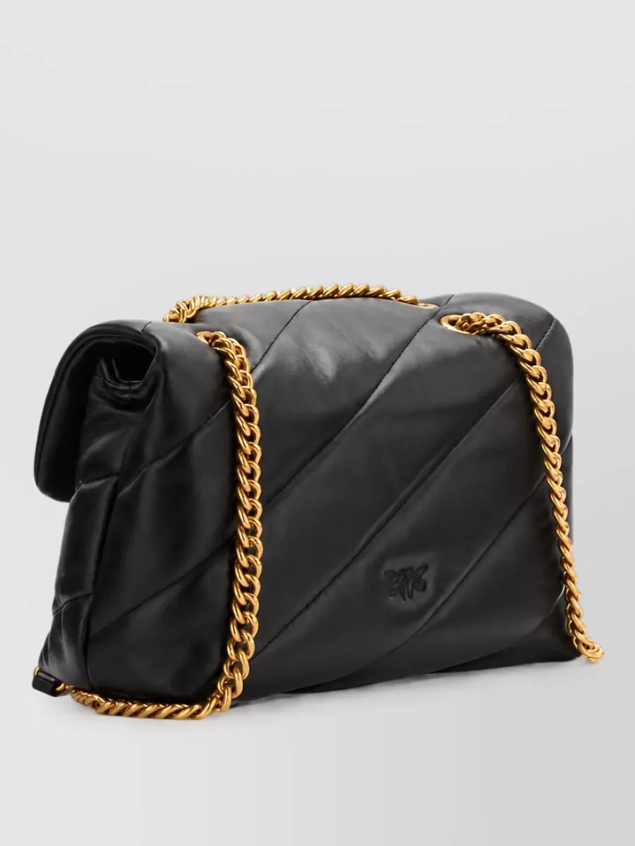 Pinko Love Bag Puff Leather Clutch Bag