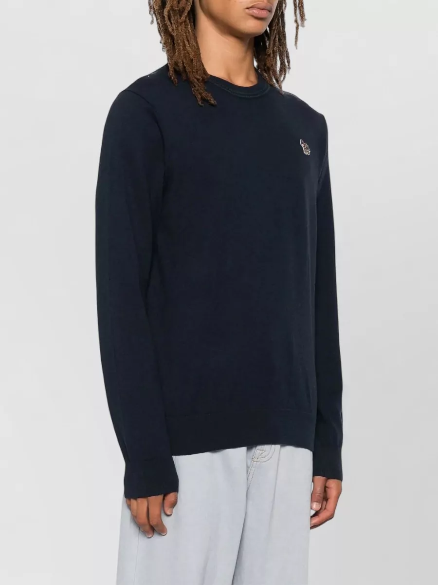 Paul Smith Fine-Knit Wool-Blend Crew-Neck Long-Sleeve Sweater