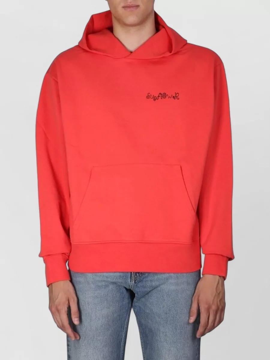 Sunflower cotton logo-embroidered hoodie