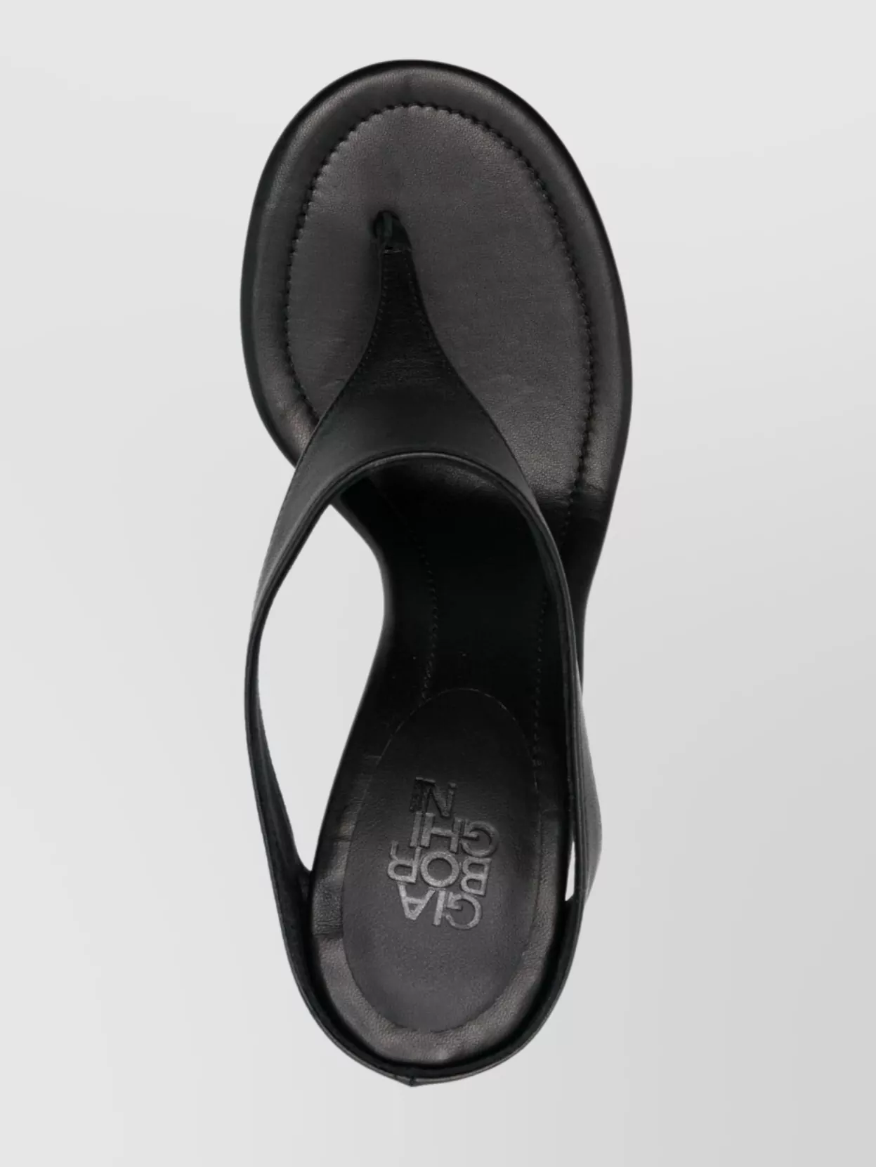 Gia Borghini Stiletto Heel Leather T-Strap Sandals