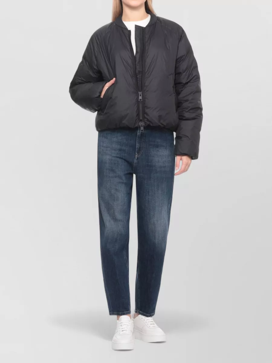 Canada Goose Bomber Jacket With Crew Neck And Zips