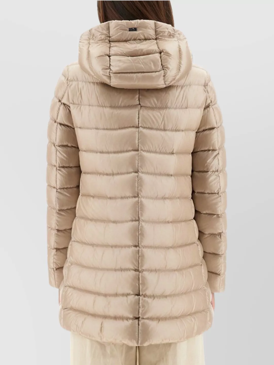 Herno Hooded Long Padded Quilted Down Jacket