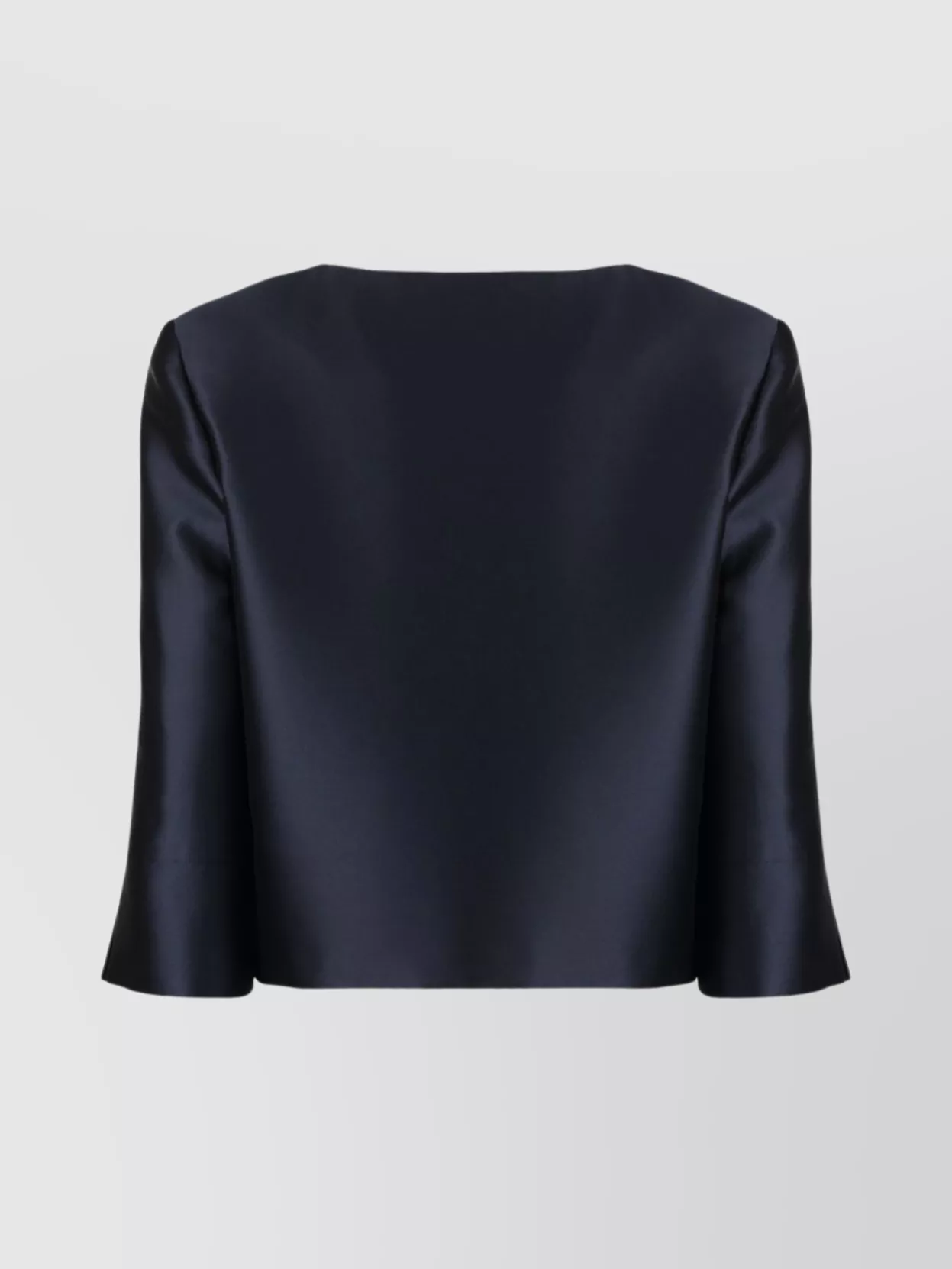 Alberta Ferretti Square Neck Cropped Jacket With 3/4 Sleeves