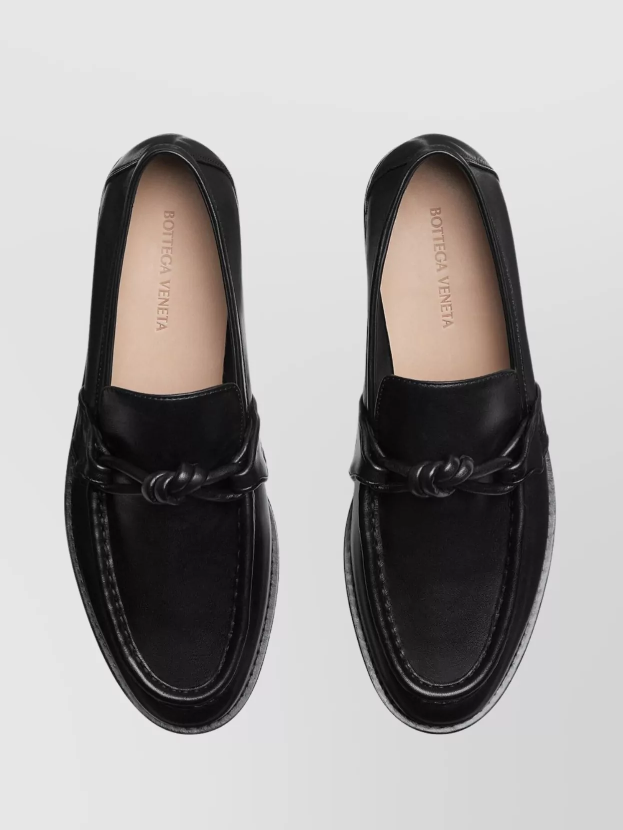 Bottega Veneta Leather Knot Detail Loafers