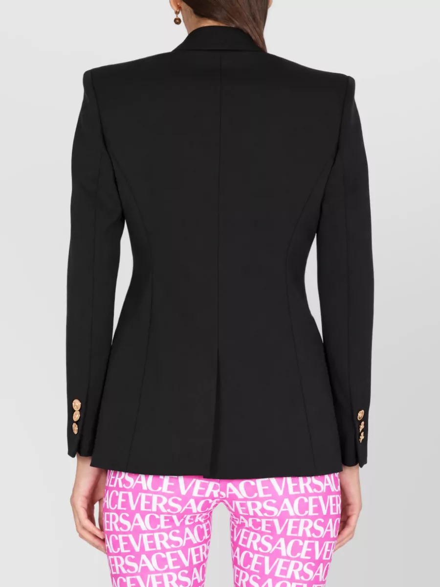 Versace Single-Breasted Virgin Wool Blazer
