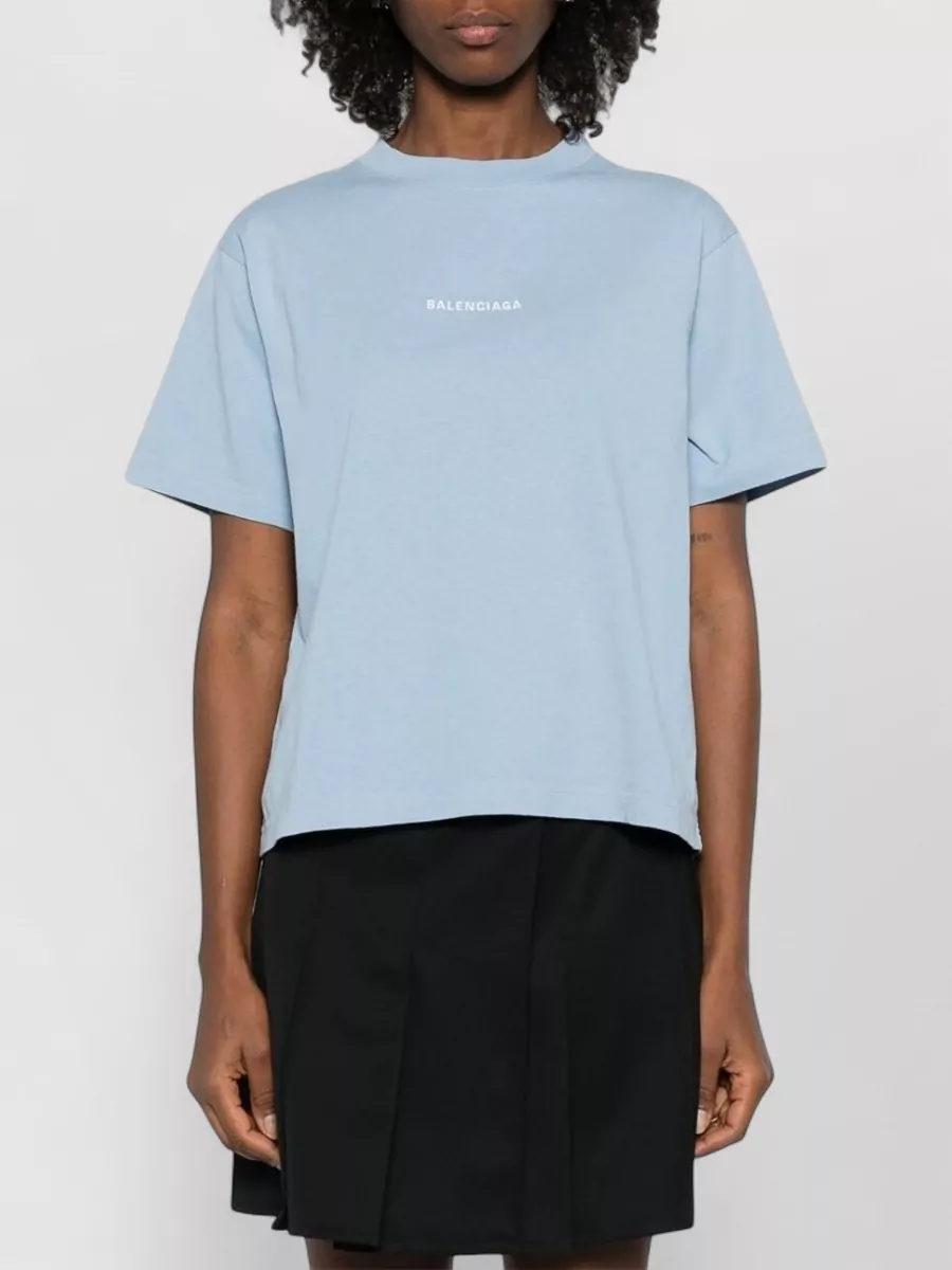 Balenciaga Short Sleeve Top Crew Neck Design