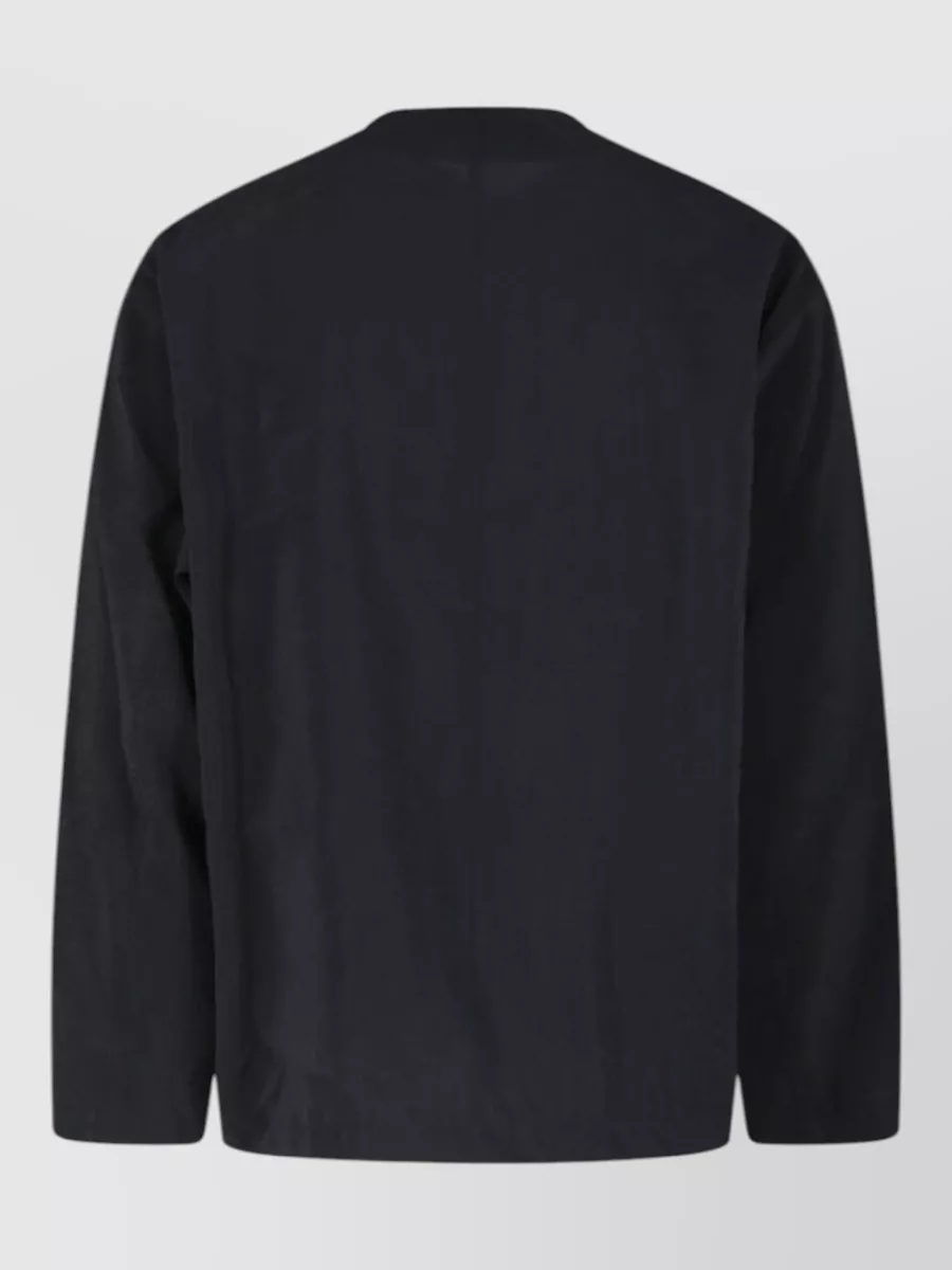 Lemaire Silk V-Neck Long-Sleeve Shirt
