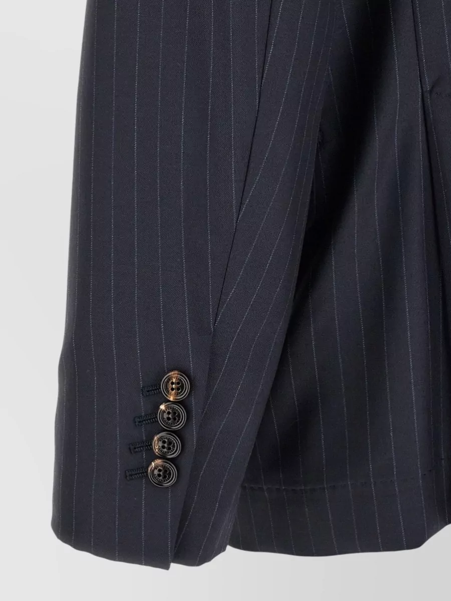 Brunello Cucinelli Pinstriped Virgin Wool Single-Breasted Blazer