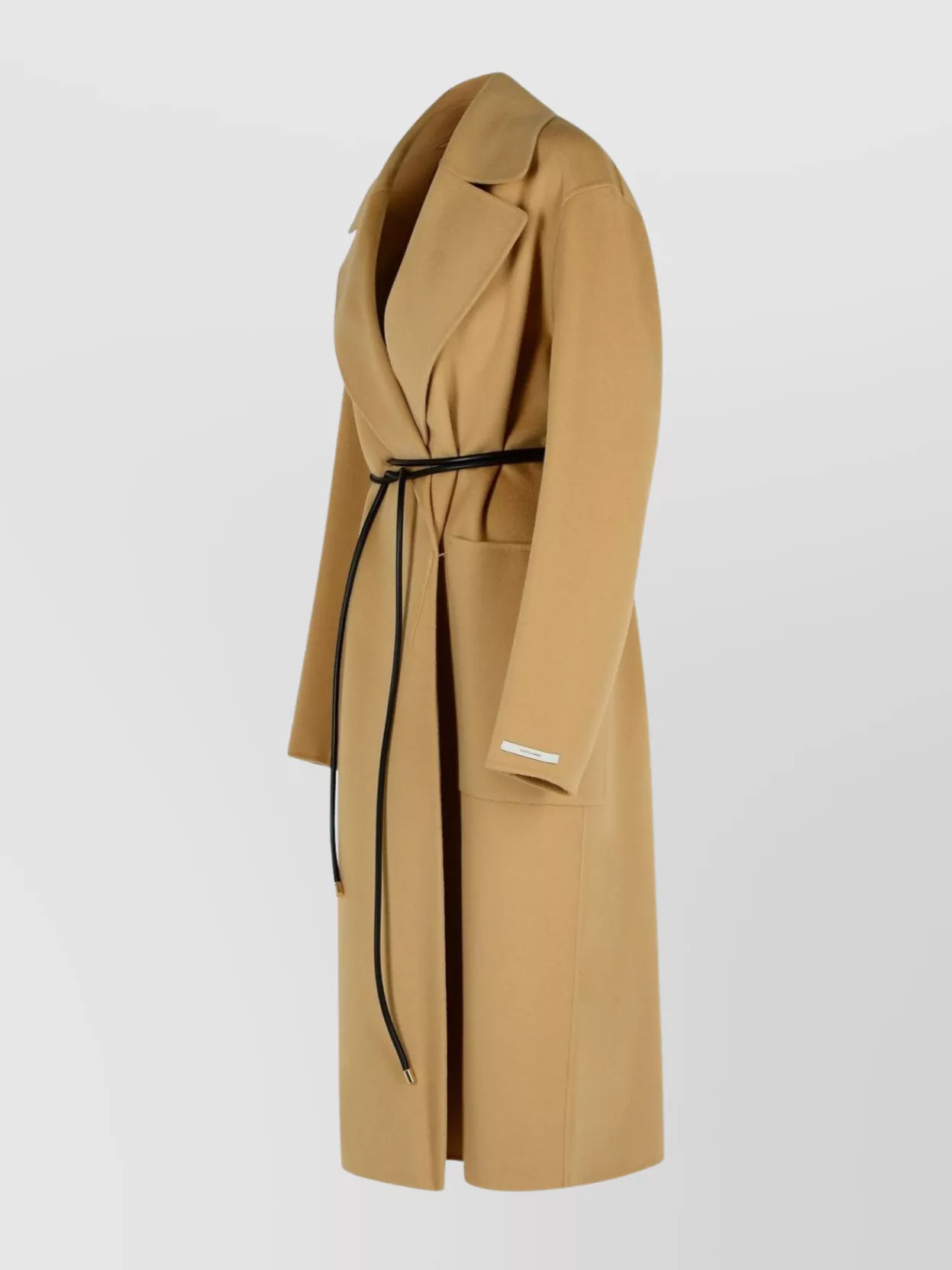 Sportmax Camel Virgin Wool Robe Coat