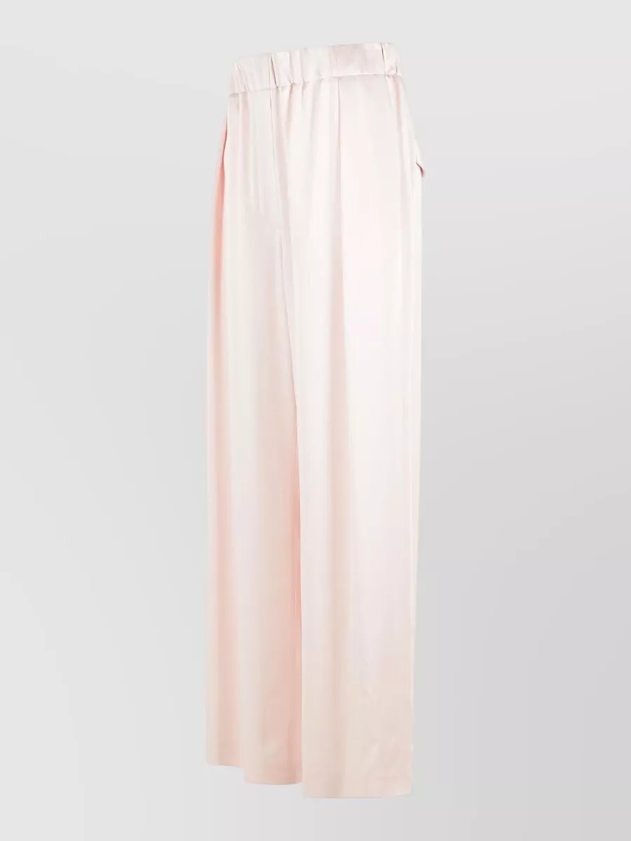 Jil Sander Acetate Blend Trousers Wide Leg Back Pockets