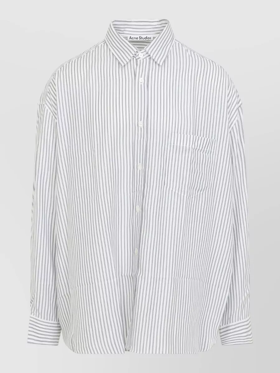 Acne Studios Striped Oversized Long-Sleeve Shirt