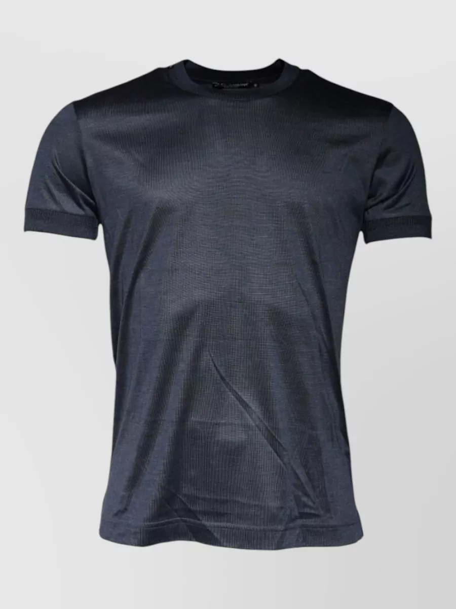 Dolce&Gabbana silk crew neck short sleeve t-shirt