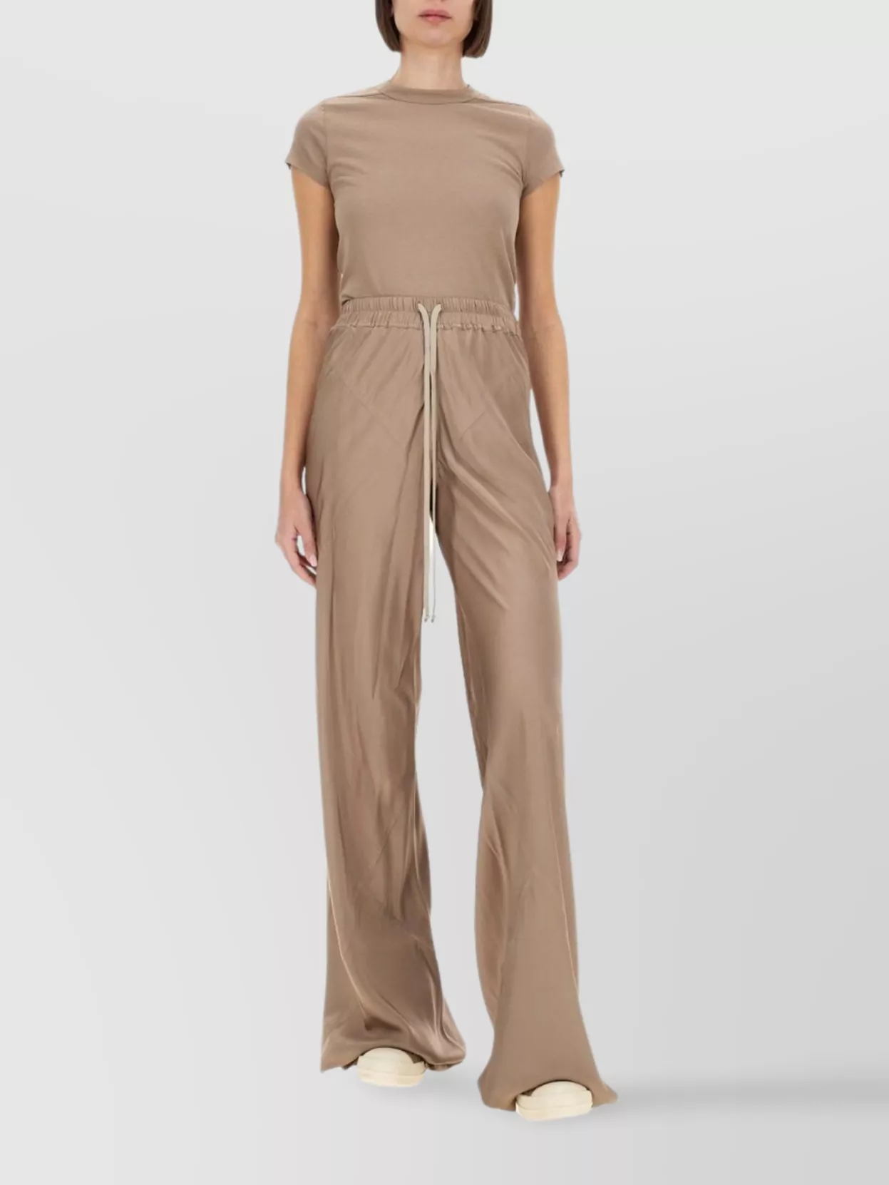 Rick Owens Short Sleeve Crew Neck Stretch Fit Top
