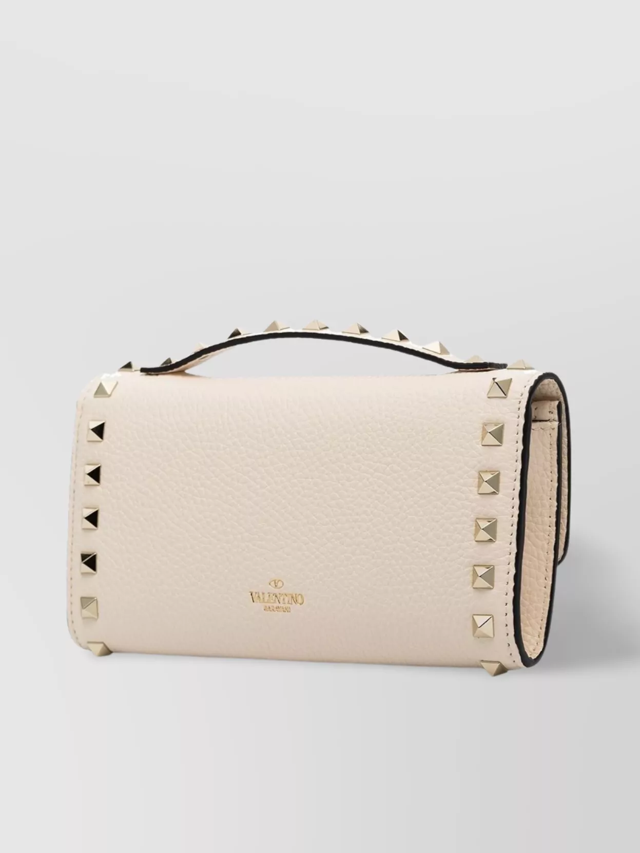 Valentino Garavani Calfskin Studded Chain Wallet