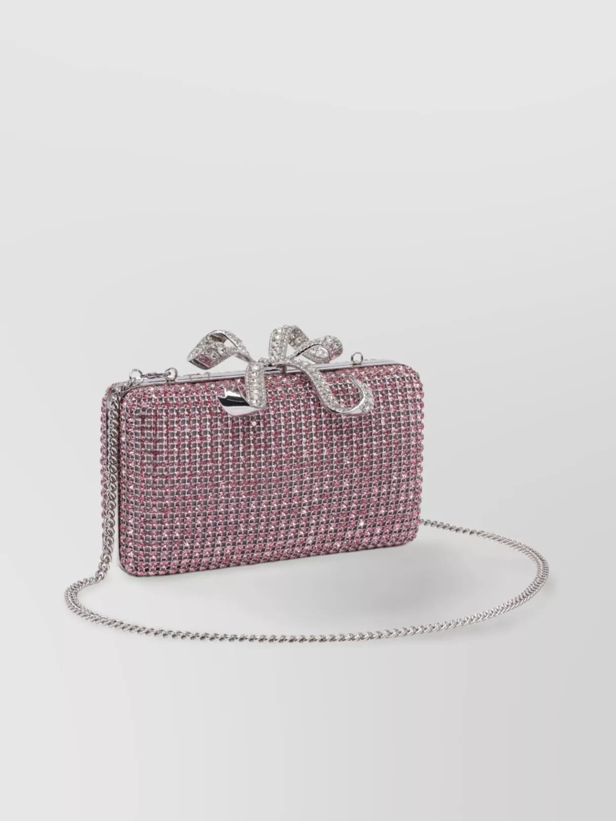 Self-portrait Bow Chain Clutch Rhinestone Rectangle