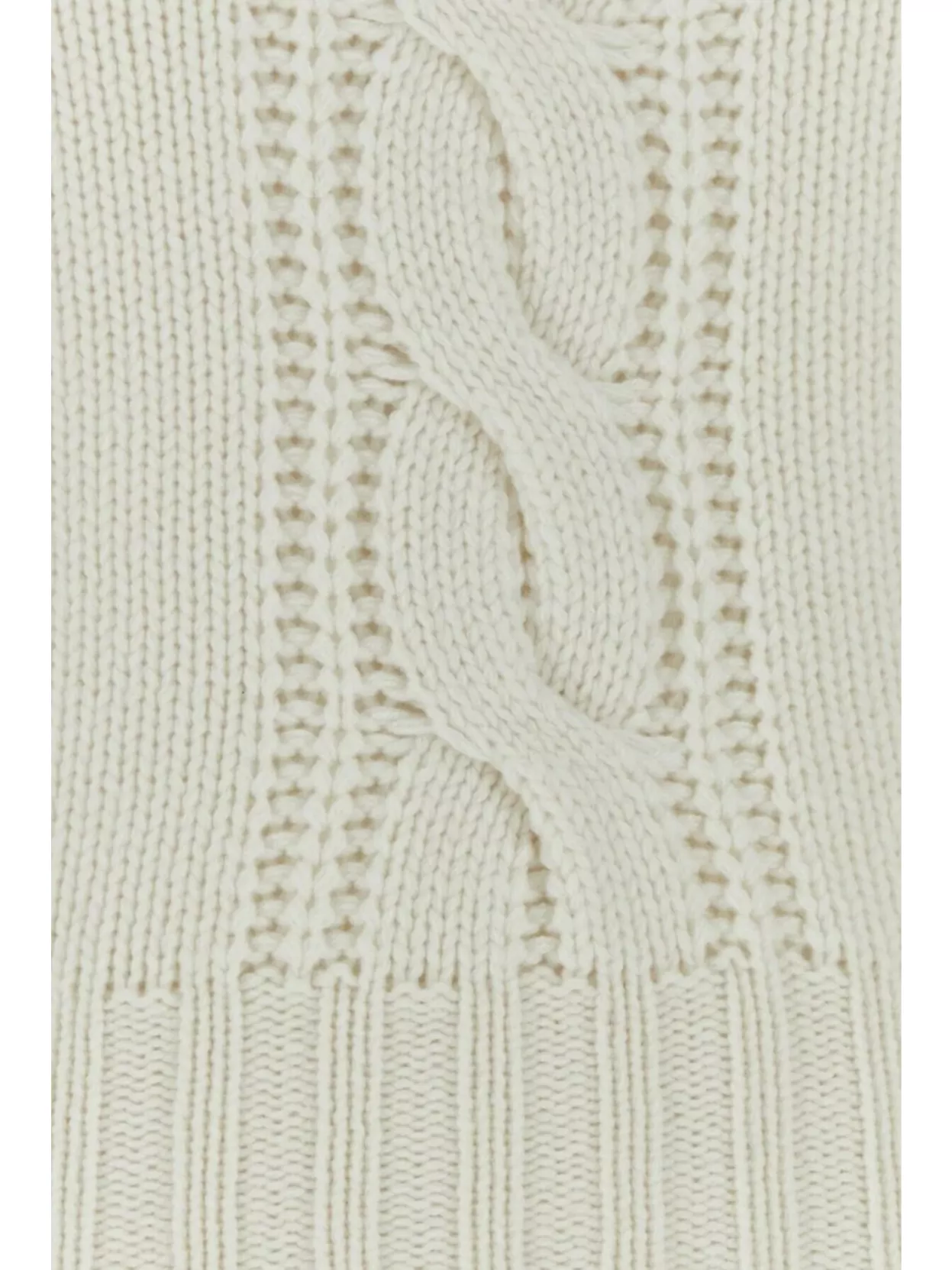 Max Mara Cashmere Cable Knit V-Neck Sweater
