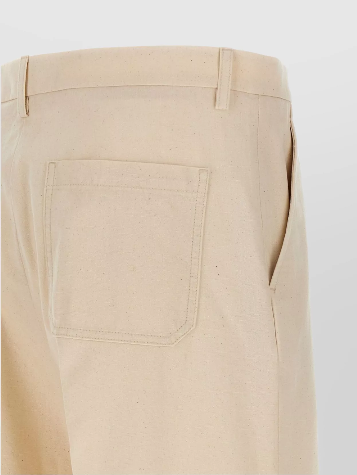 Valentino Garavani Turn-Up Trousers With Back Pockets And Cuffed Hem