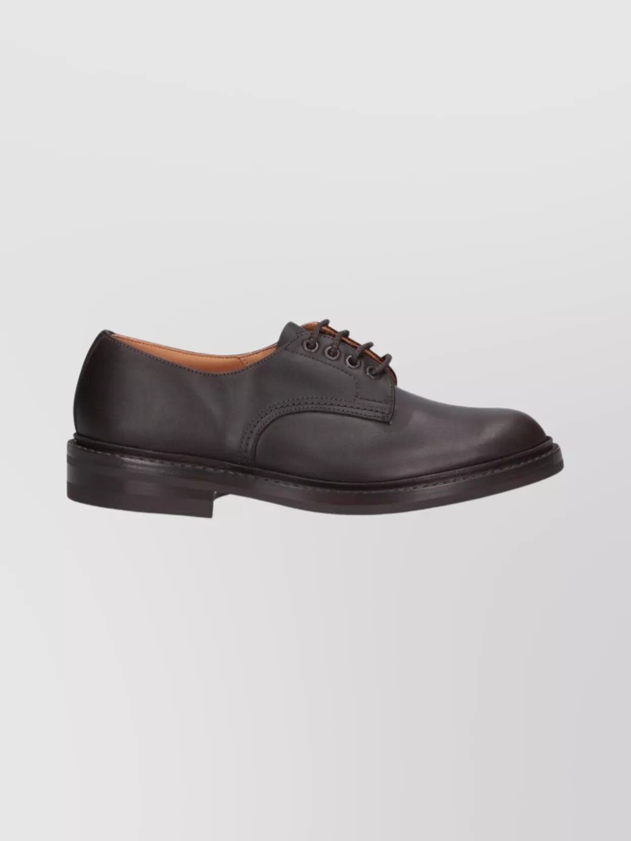 Tricker's Round Toe Brogues Featuring Stitched Detailing